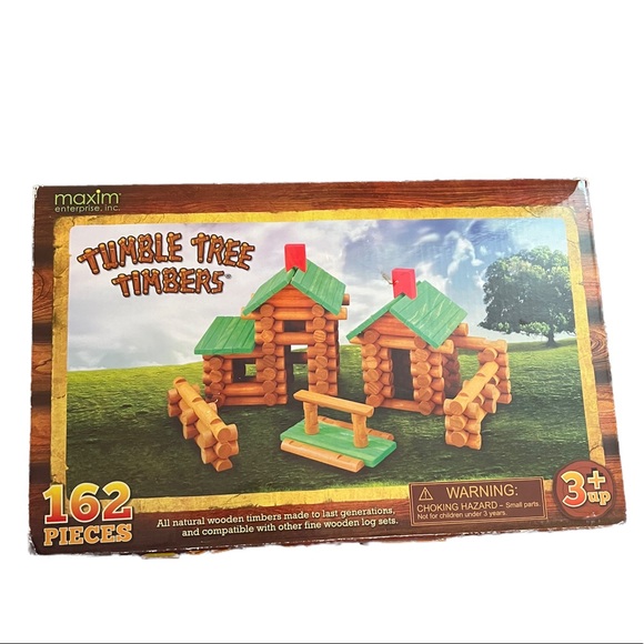 Tumble Tree Timbers Other - Tumble Tree Timbers Real Wood Interlocking Building Logs Set 162 pieces